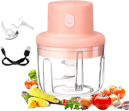 “Electric Mini Vegetable Chopper – USB Rechargeable | 250ml | Fast Kitchen Cutter”